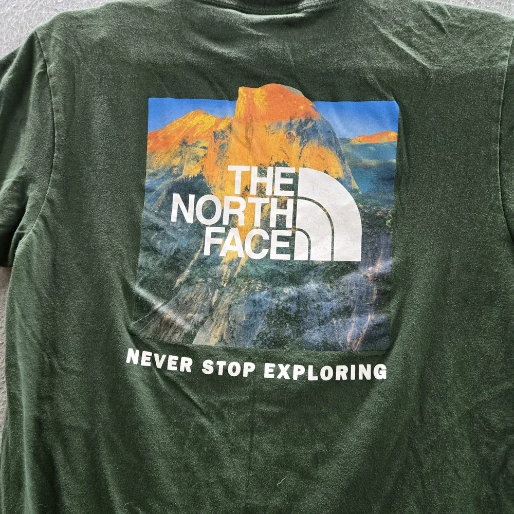 The North Face Men Shirt S Green Graphic Yosemite Half Dome Circular Design‎